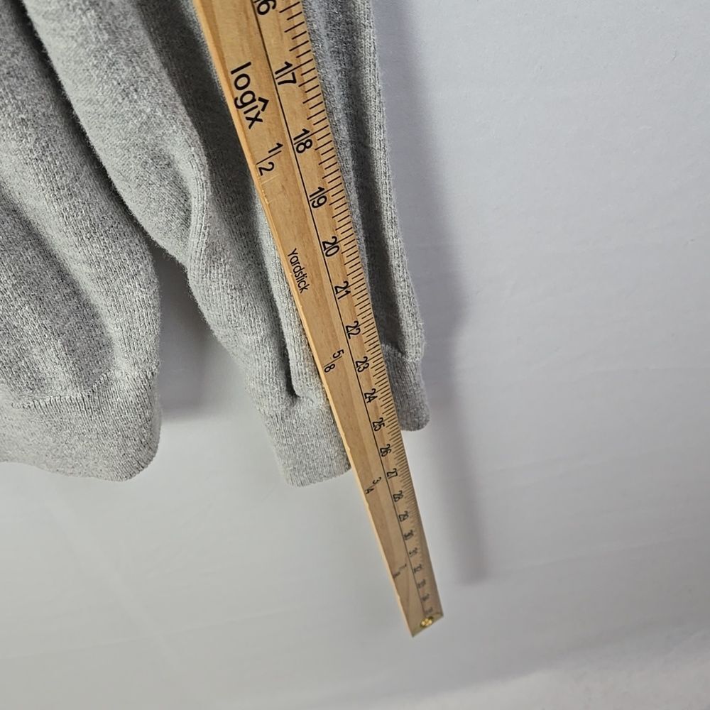J. Crew Mercantile Men's Light Gray Crewneck Sweater Long Sleeve 1/4 Zip Up Sz L - Picture 8 of 9